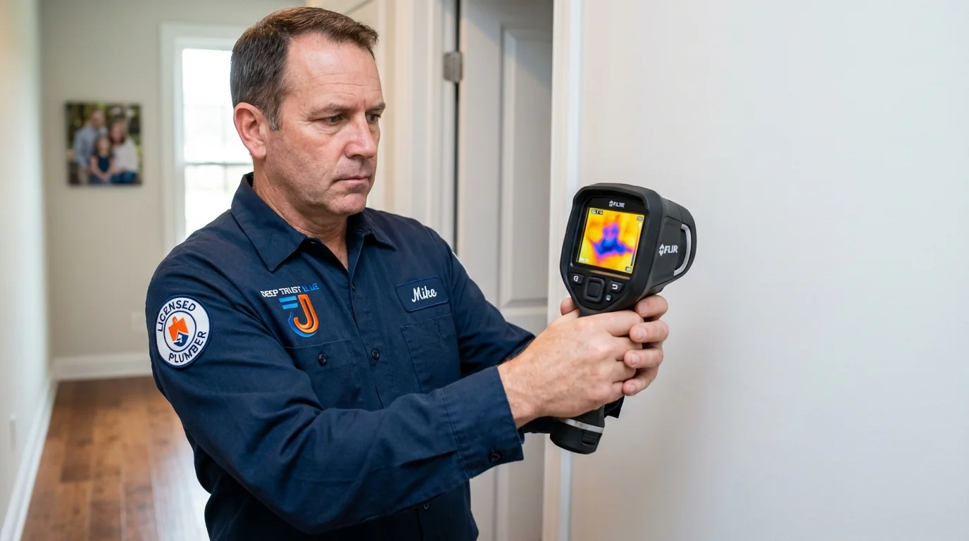 Thermal imaging leak detection by Johns Plumbing LLC in Crump